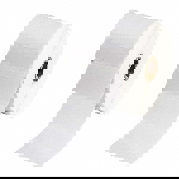 Label Maker Label: Clear & White, Vinyl, 5,000 per Roll